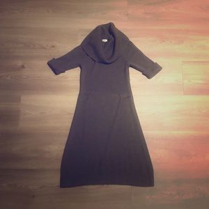 Loft cowl neck short sleeve sweater knit dress